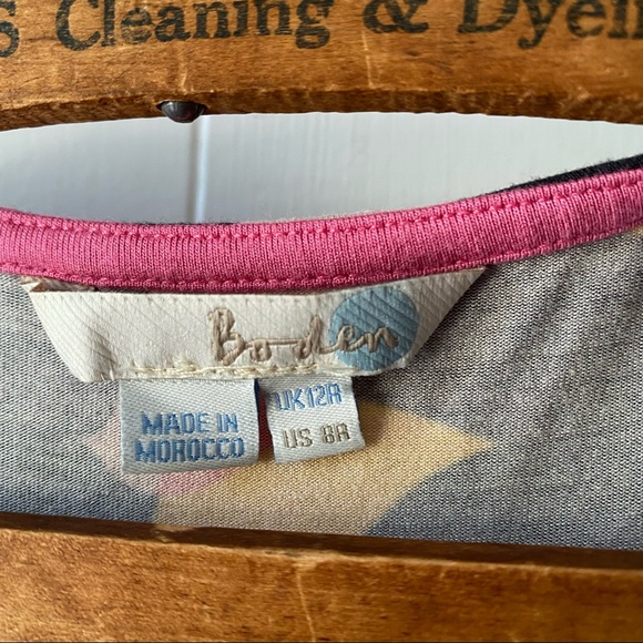 Boden Elena Faux Wrap Bird Dress Size 8 - Picture 5 of 5